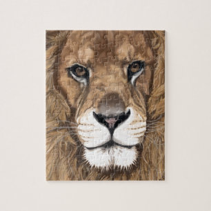 Quebra-cabeça Aslan a arte Pastel original do leão