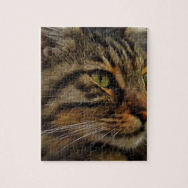 Quebra-cabeça Aslan, O Gato Do Tabby De Cabelo Longo (Vertical)