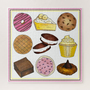Quebra-cabeça Assar Venda Clássicos Rosquinha Pie Cupcake Cookie