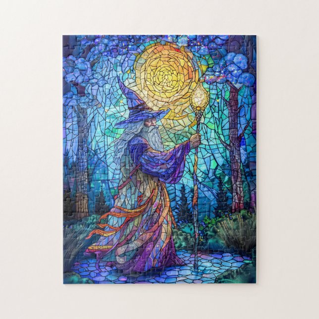 Quebra-cabeça Assistente em Floresta com Magia (Vertical)