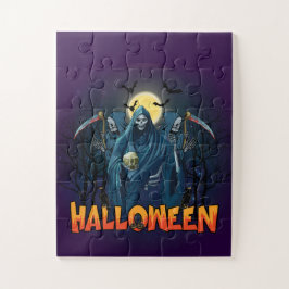 Quebra-cabeça Assustador Esqueleto Noturno Halloween, Meu Humor 