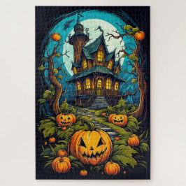 Quebra-cabeça Assustadora Casa Assombrada Feliz Halloween Depois