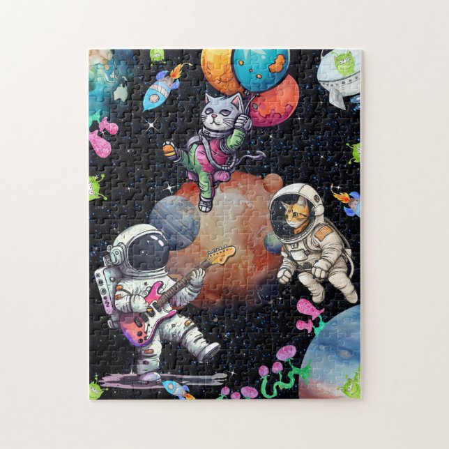 Quebra-cabeça Astro-meow Cantando No Universo Puzzle (Vertical)