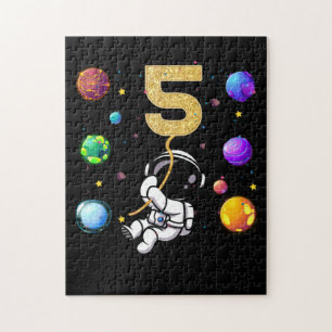 Quebra-cabeça Astronauta dos Planetas de Astronauta do 5, com 5 