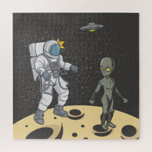 Quebra-cabeça Astronauta e alienígena