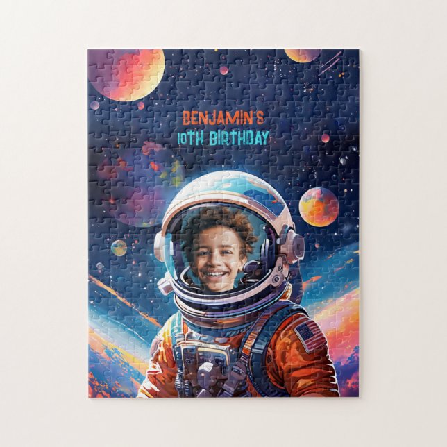 Quebra-cabeça Astronauta Espaço Profundo Céu Planetas Foto Anive (Vertical)