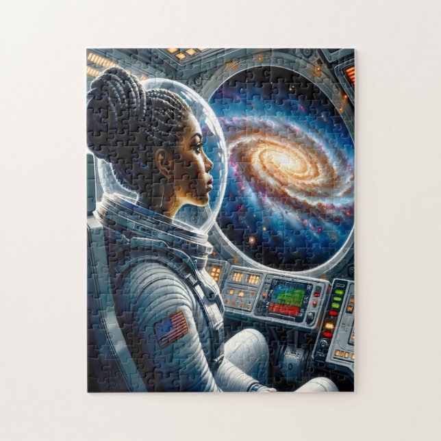 Quebra-cabeça Astronauta negra no espaço (Vertical)