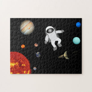 Quebra-cabeça Astronauta no Sistema Solar