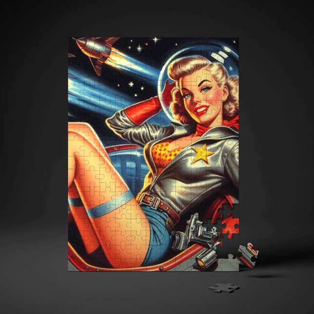 Quebra-cabeça Astronauta Pin-up (Criador carregado)