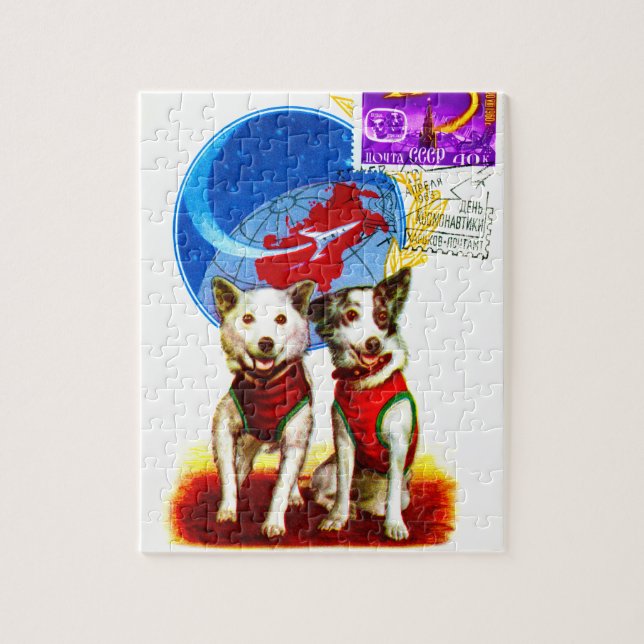 QUEBRA-CABEÇA ASTRONAUTAS DO CÃO DA MISSÃO ESPACIAL (Vertical)