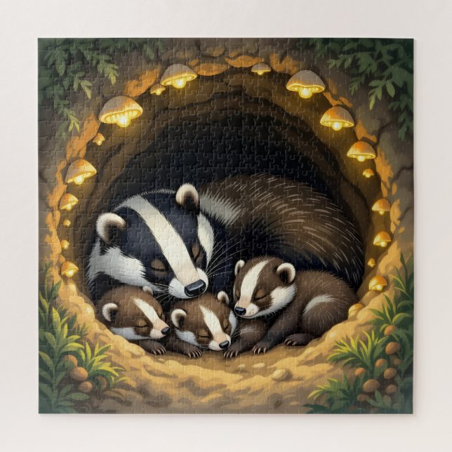 Quebra-cabeça Atalho para a família de Badger (Vertical)