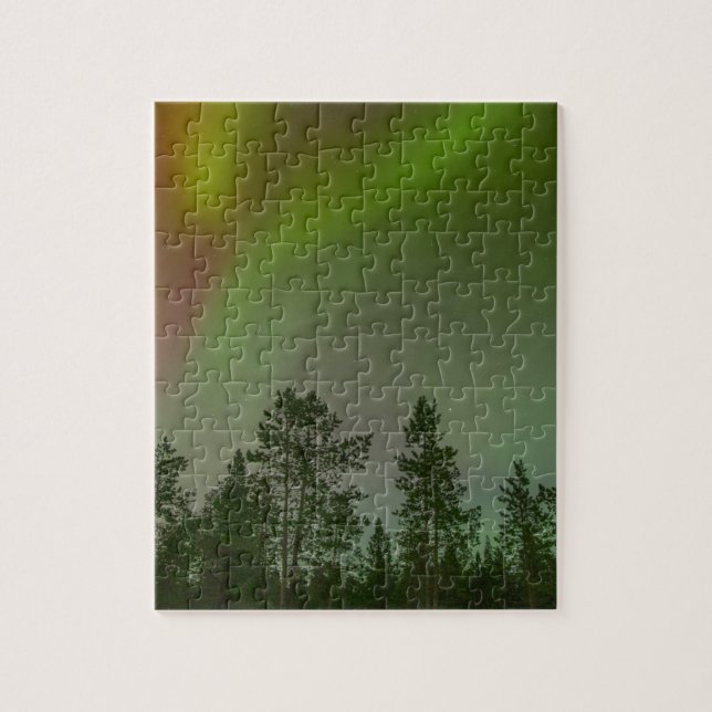 Quebra-cabeça Aurora Boreal Luzes do Norte Céus Brilho Faísca (Vertical)