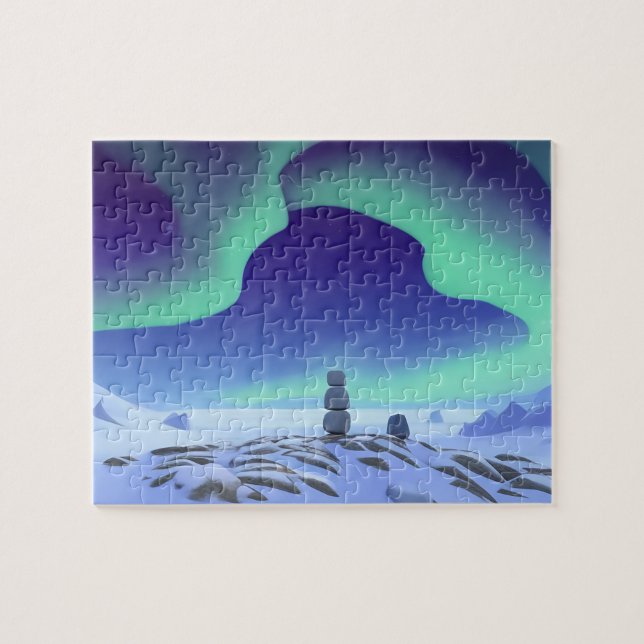 Quebra-cabeça Aurora Borealis: Luzes Dançantes Do Norte (Horizontal)