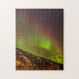 Quebra-cabeça Aurora Borealis Montanhas Fairbanks Alaska