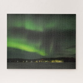 Quebra-cabeça Aurora borealis no céu da Lapónia