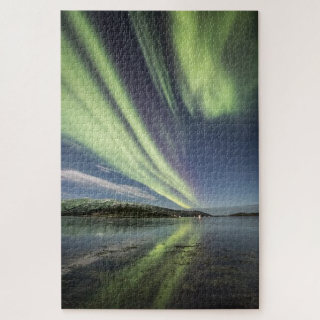 Quebra-cabeça Aurora Borealis Noruega (Vertical)