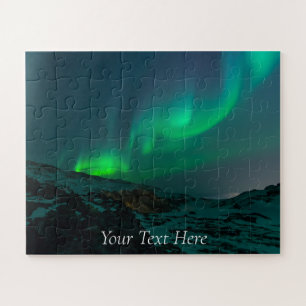 Quebra-cabeça Aurora Borealis Starry Night Stars Sky Winter