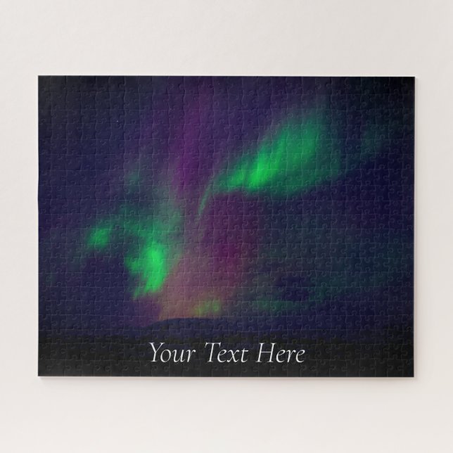 Quebra-cabeça Aurora Borealis Starry Night Stars Sky Winter (Horizontal)