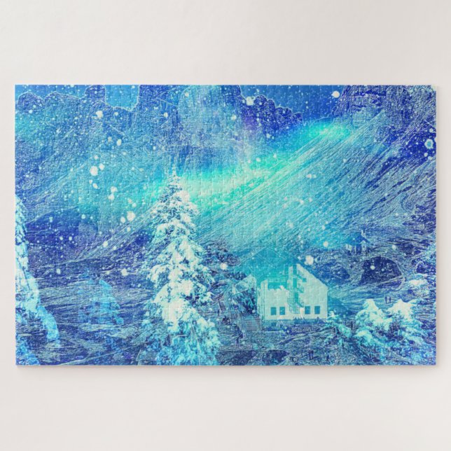 Quebra-cabeça Aurora Em Valleys (Horizontal)