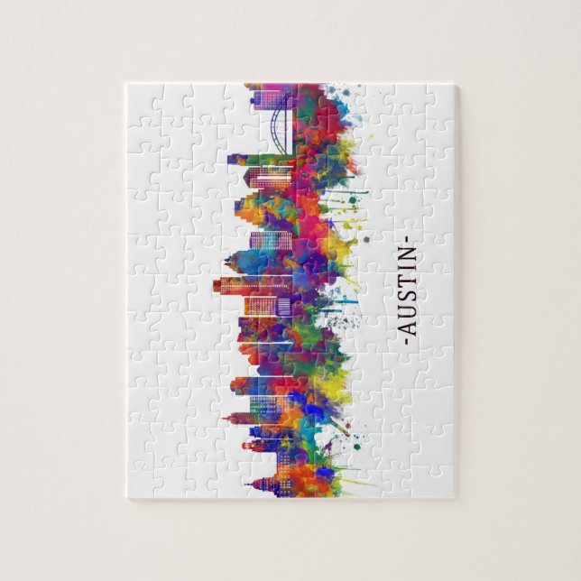 Quebra-cabeça Austin Texas Skyline (Vertical)