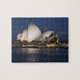Quebra-cabeça Austrália, Sydney. Casa da Ópera à noite em