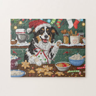 Quebra-cabeça Australian Shepherd Feriado de Confeitaria de Nata
