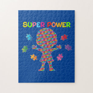 Quebra-cabeça Autismo, super poder