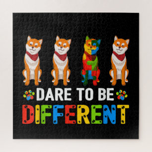Quebra-cabeça Autista Atreve-Se A Ser Um Cão De Shiba Inu Cuto
