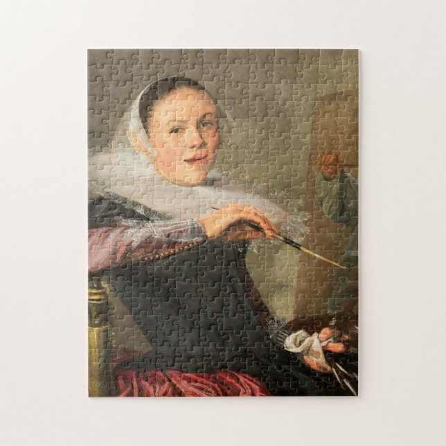 Quebra-cabeça Auto-retrato da artista feminina Judith Leyster (Vertical)