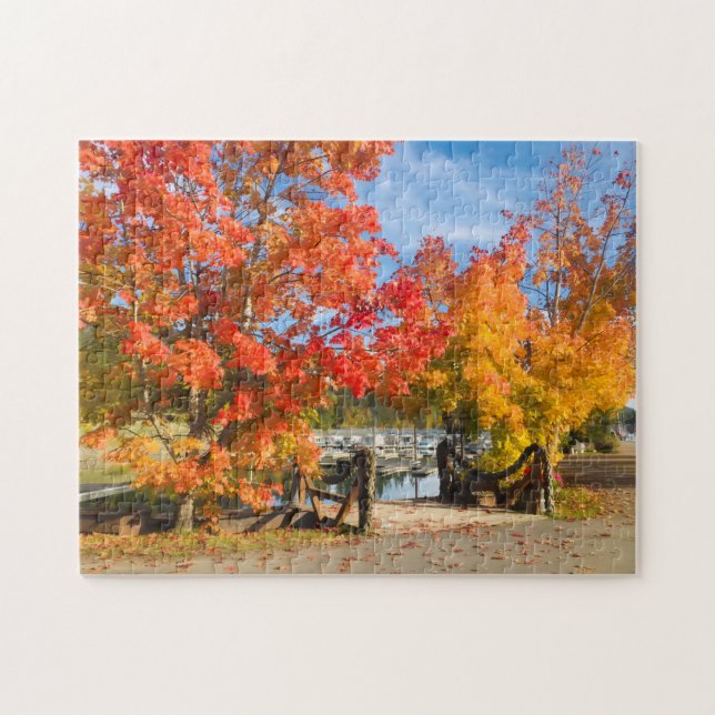 Quebra-cabeça Autumn by the Lake in North Idaho 200 Piece Puzzle (Horizontal)