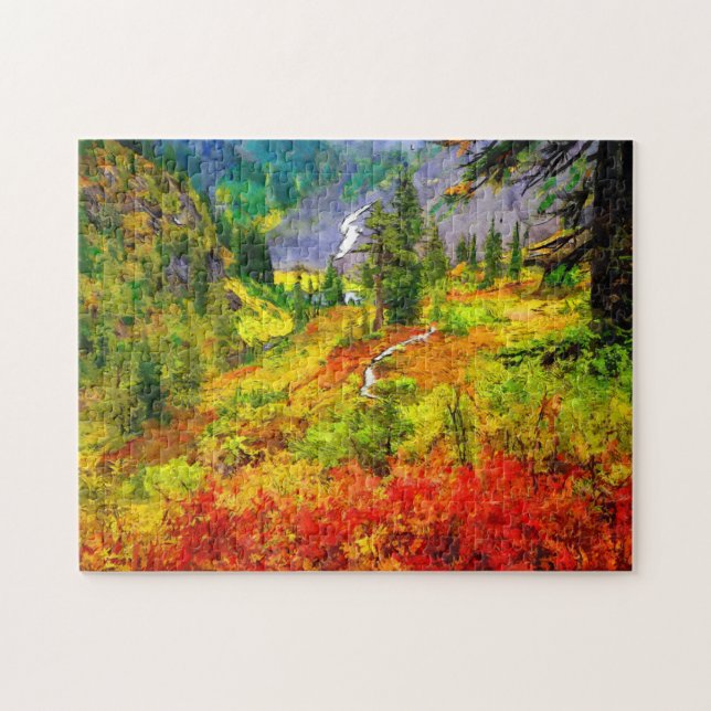 Quebra-cabeça Autumn Fall Landscape Scenery Nature Jigsóvia Queb (Horizontal)