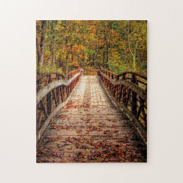 Quebra-cabeça Autumn Foot Bridge (Vertical)