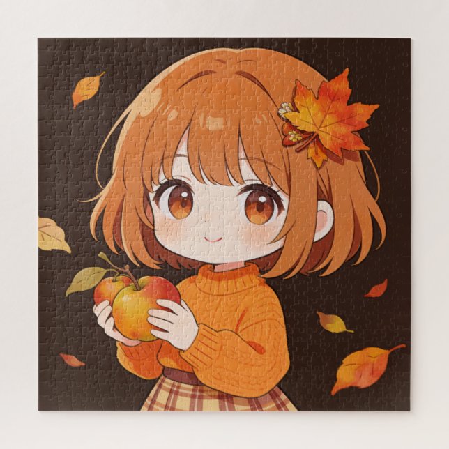 Quebra-cabeça Autumn Girl Puzzle (Vertical)