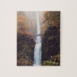 Quebra-cabeça Autumn na Multnomah Falls, Oregon