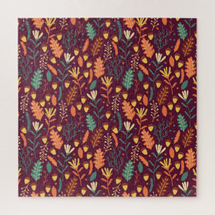 Quebra-cabeça Autumn Red Vintage Motif