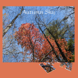 Quebra-cabeça Autumn Sky Colorful Autumn Trees Fotográfica