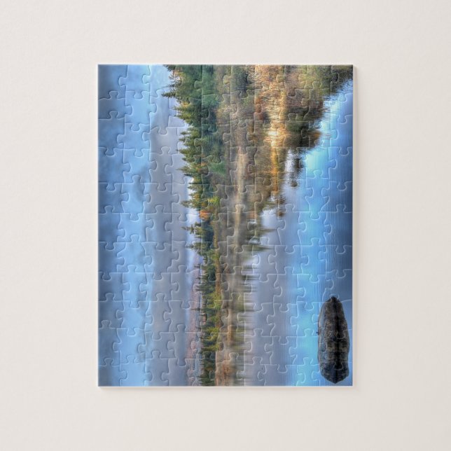 Quebra-cabeça Autumn Sunrise no lago Moosehead Maine (Vertical)