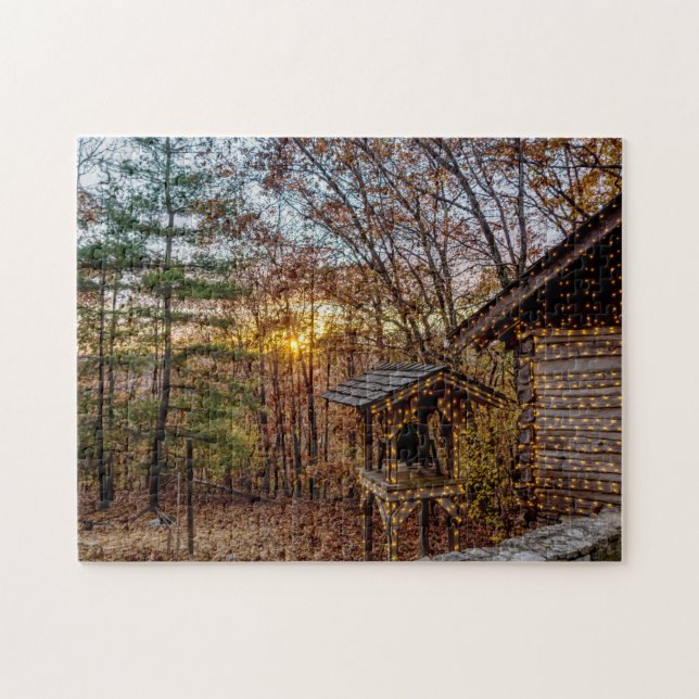 Quebra-cabeça Autumn Woods Sunset (Horizontal)