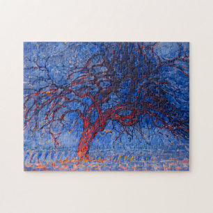 Quebra-cabeça Avante de Piet Mondrian (Noite): A Árvore Vermelha