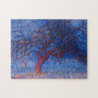 Quebra-cabeça Avante de Piet Mondrian (Noite): A Árvore Vermelha