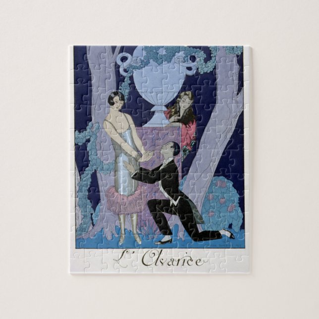 Quebra-cabeça Avareza, 1924 (impressão do pochoir) (Vertical)