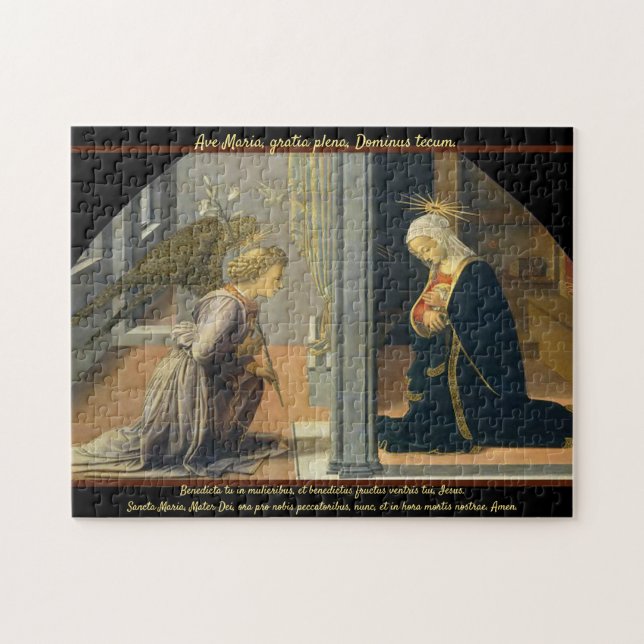 Quebra-cabeça Ave Maria Fra Filippo Lippi Anunciação (Horizontal)