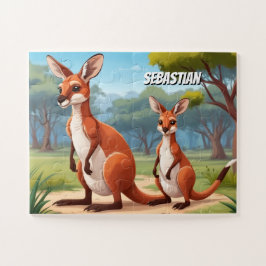 Quebra-cabeça Aventura Australiana com Little Kangaroos