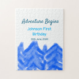 Quebra-cabeça Aventura Azul Aqua inicia montanha primeiro aniver