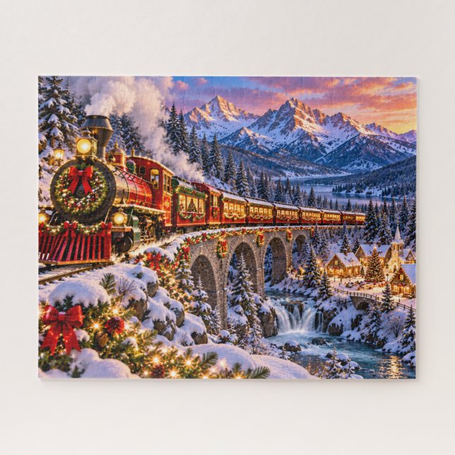 Quebra-cabeça Aventura do Trem de Natal (Horizontal)