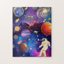 Aventura Espacial Galáxia Puzzle para Crianças – C