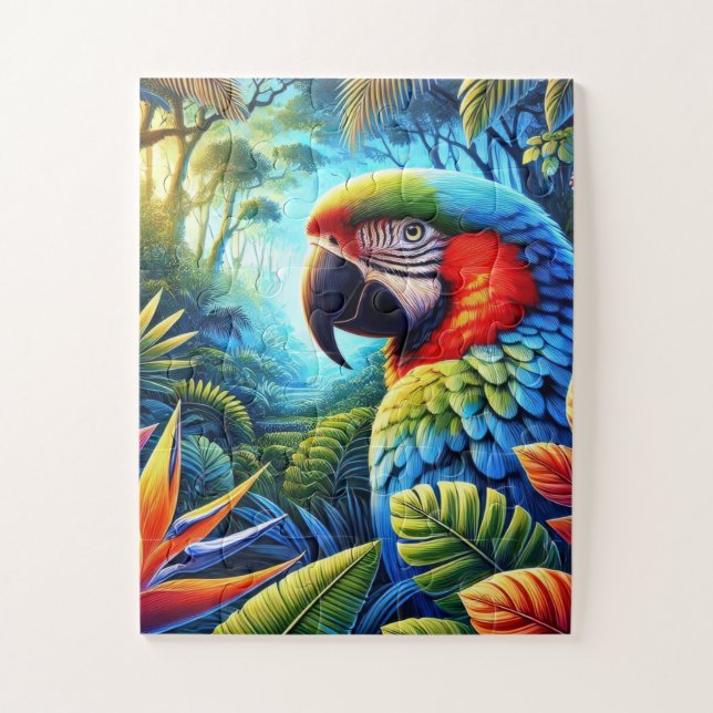 Quebra-cabeça Aventura na Selva Exótica (Vertical)