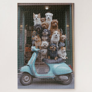 Quebra-cabeça Aventura Vespa Embalada Para Puppy
