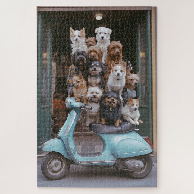 Quebra-cabeça Aventura Vespa Embalada Para Puppy (Vertical)