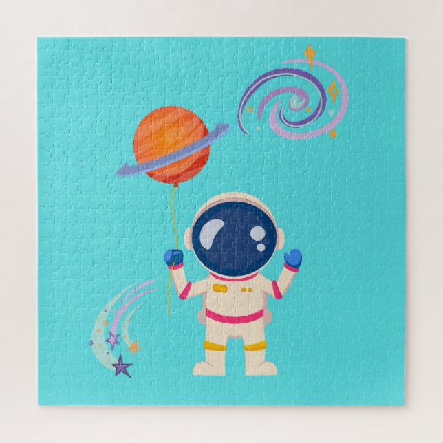 Quebra-cabeça Aventuras de desenho animado espacial. quebra-cabe (Vertical)